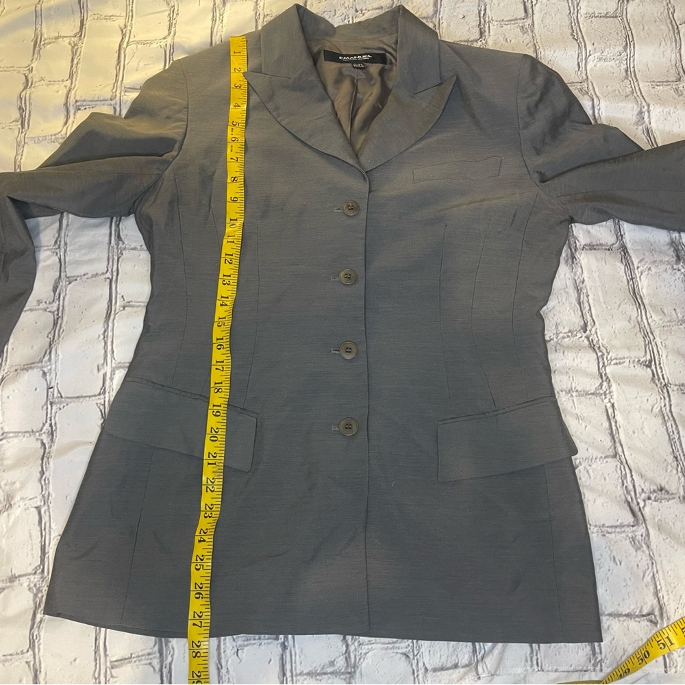 Vintage Emanuel Ungaro Gray Women's Wool Blazer - Picture 5 of 8